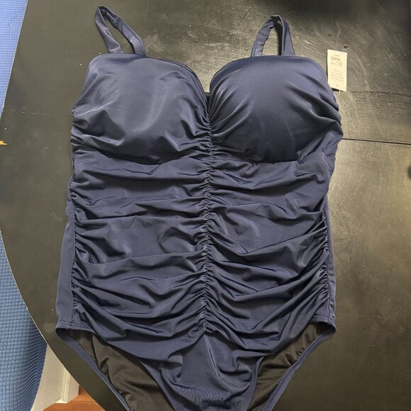 Lane Bryant Navy One Piece Bathing Suit - Picture 1 of 4